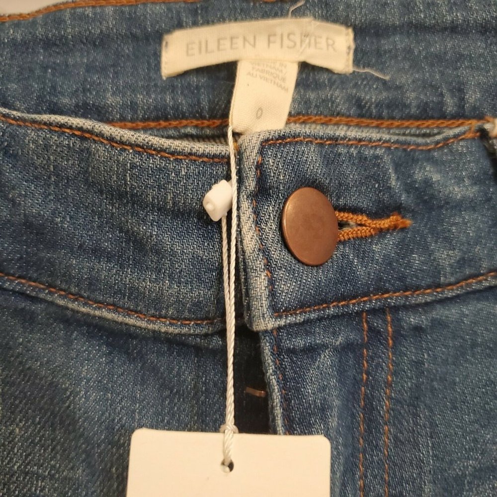 EILEEN FISHER Organic Cotton Soblu Ankle Jean Sz 0 - Picture 7 of 10